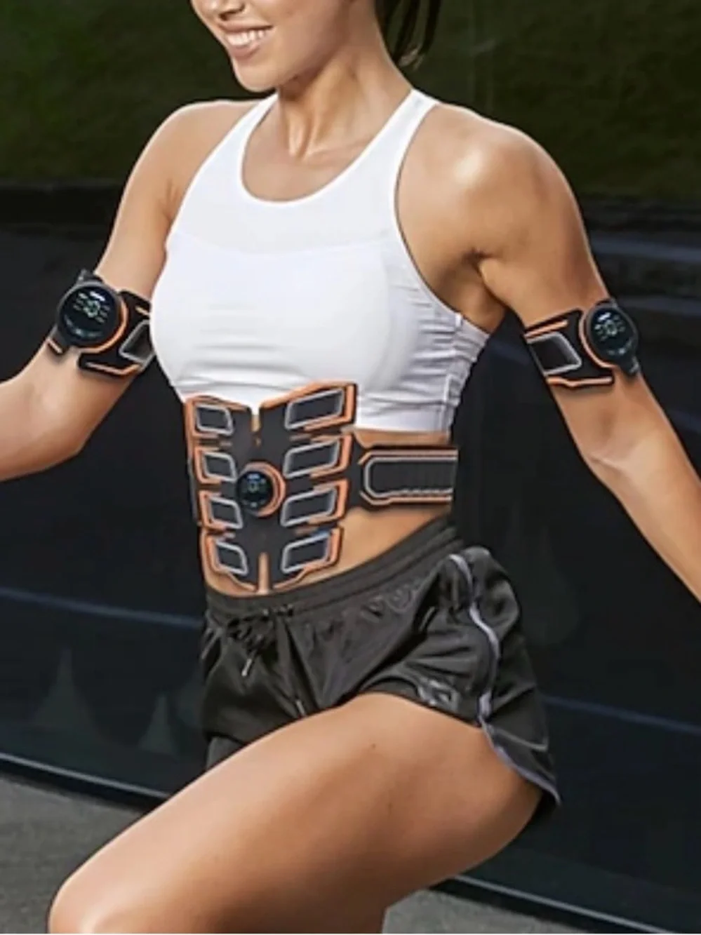 Wireless Abs Stimulator Trainer - Black and Blue
